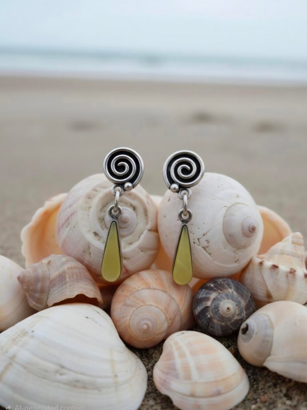 Golden Mother of Pearl Earrings